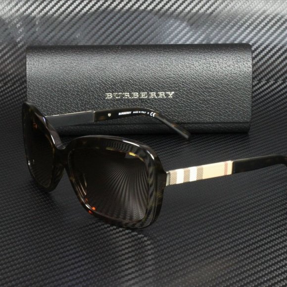 BURBERRY DARK HAVANA SUNGLASSES 58MM - Picture 1 of 3
